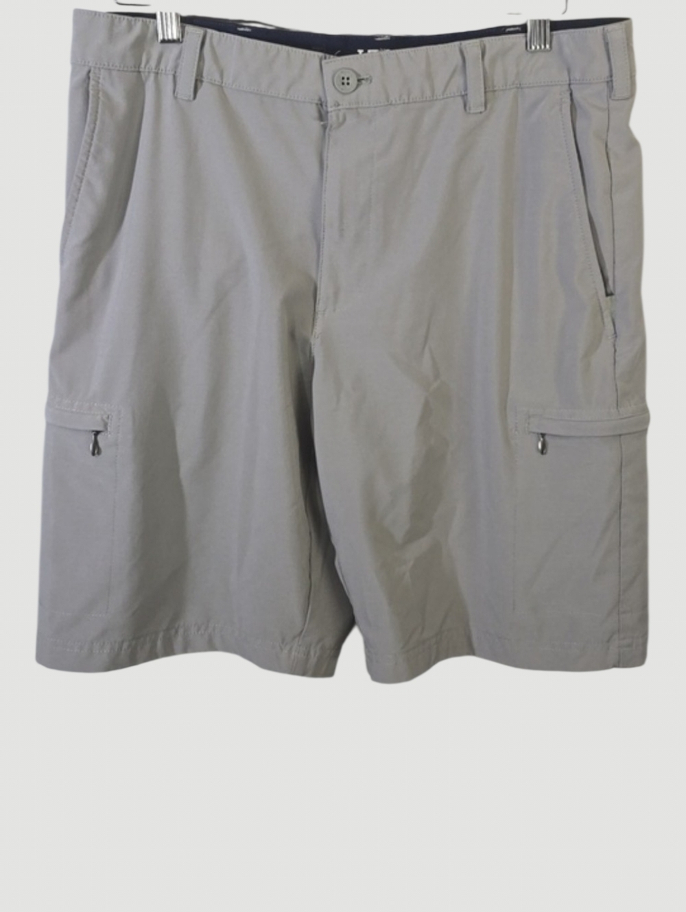 Izod Shorts Men's Size 34 Gray Golf Flat Front Shorts Lightweight Activewear
